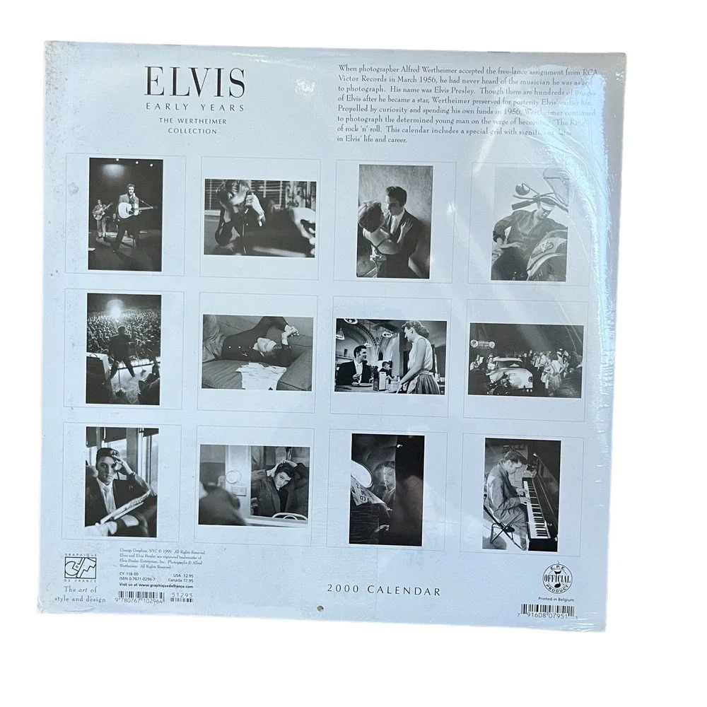Lot of 3 Elvis Presley Calendars Vintage Sealed 1998 1999 2000 The King